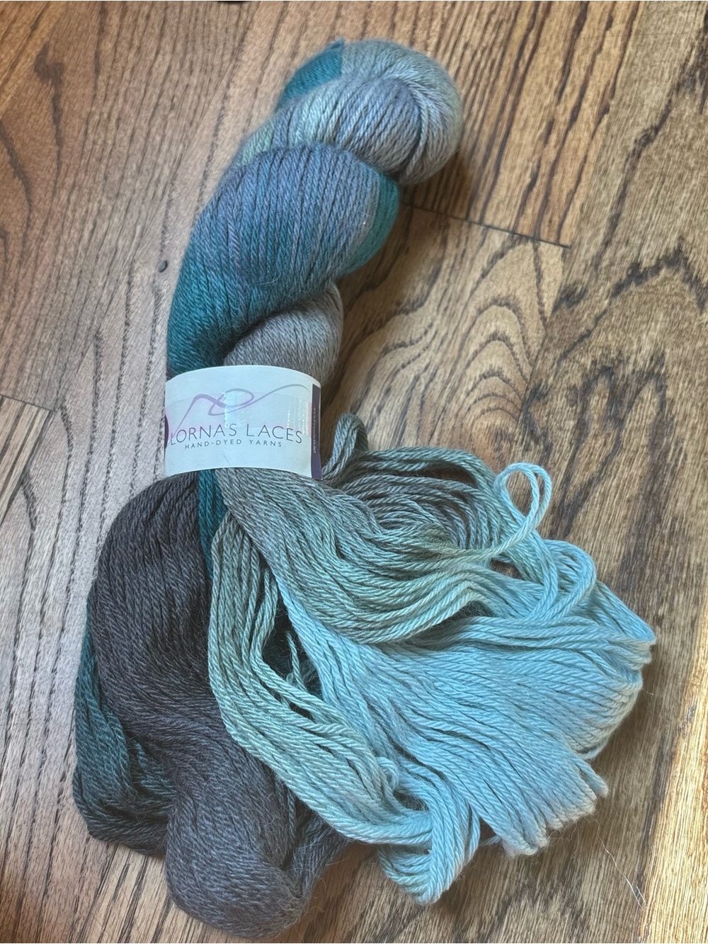 Lornas Laces Yarn Honor Dk Weight Baby Alpaca Silk Gray Blue Teal Knit Crochet